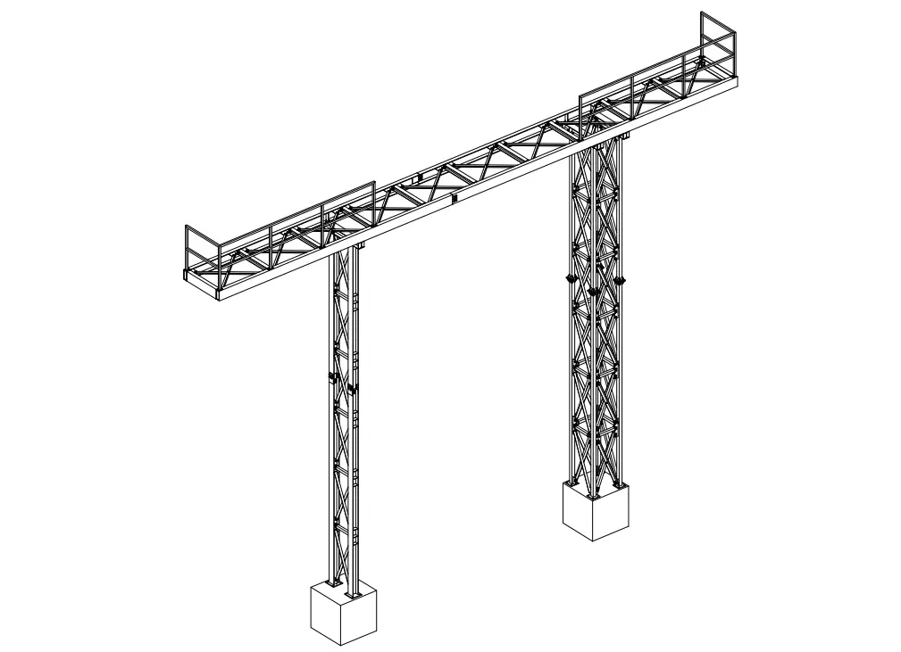 Conveyor support structure and access walkway model